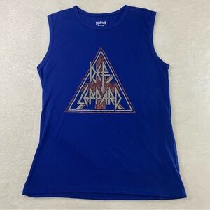 Def Leppard Large Blue Men’s Tank Top